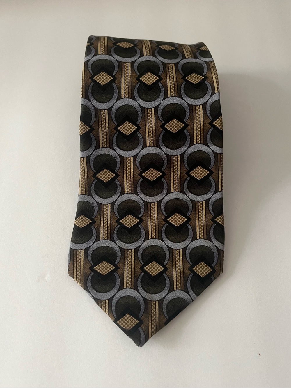 Stonehenge Cocktail Collection Vodka Under Microscope Silk Tie Geometric Vintage
